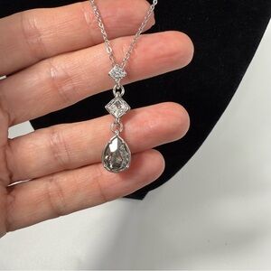 Swarovski EVELINE Necklace Clear Crystal bridal black tie cocktail party
